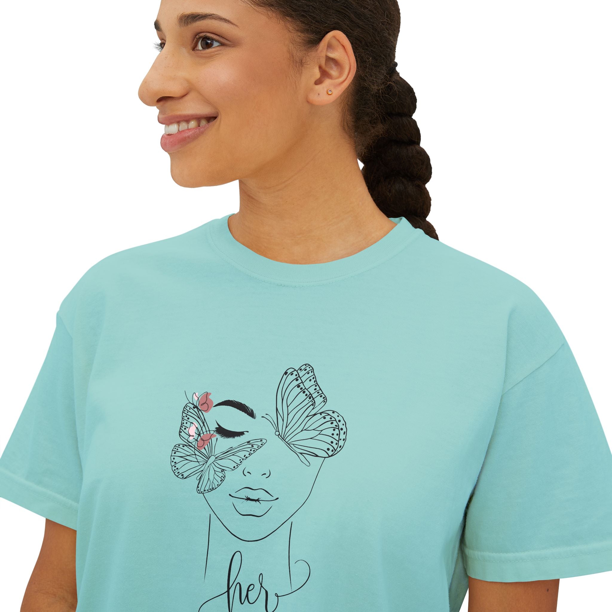 Floral HER Boxy Tee