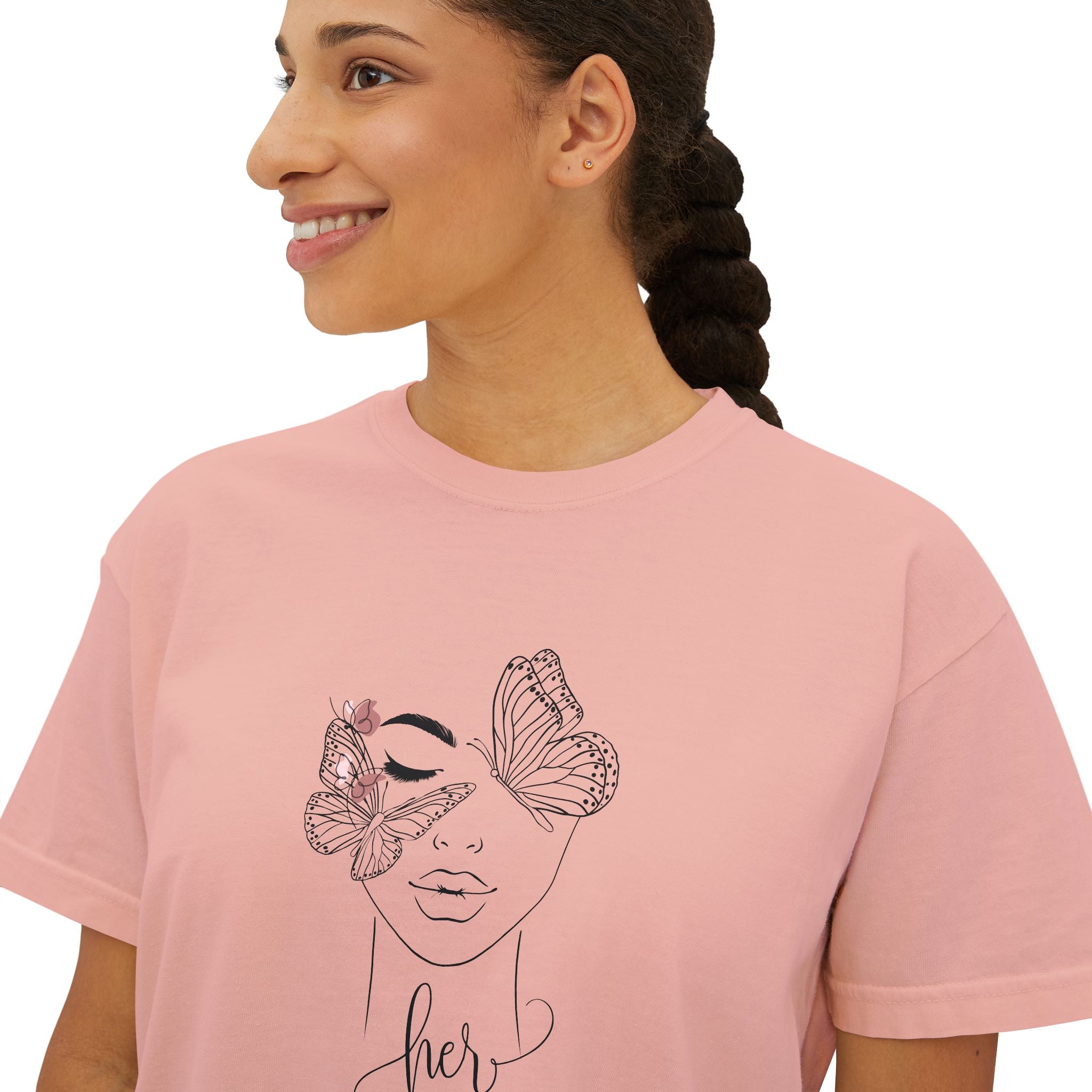 Floral HER Boxy Tee