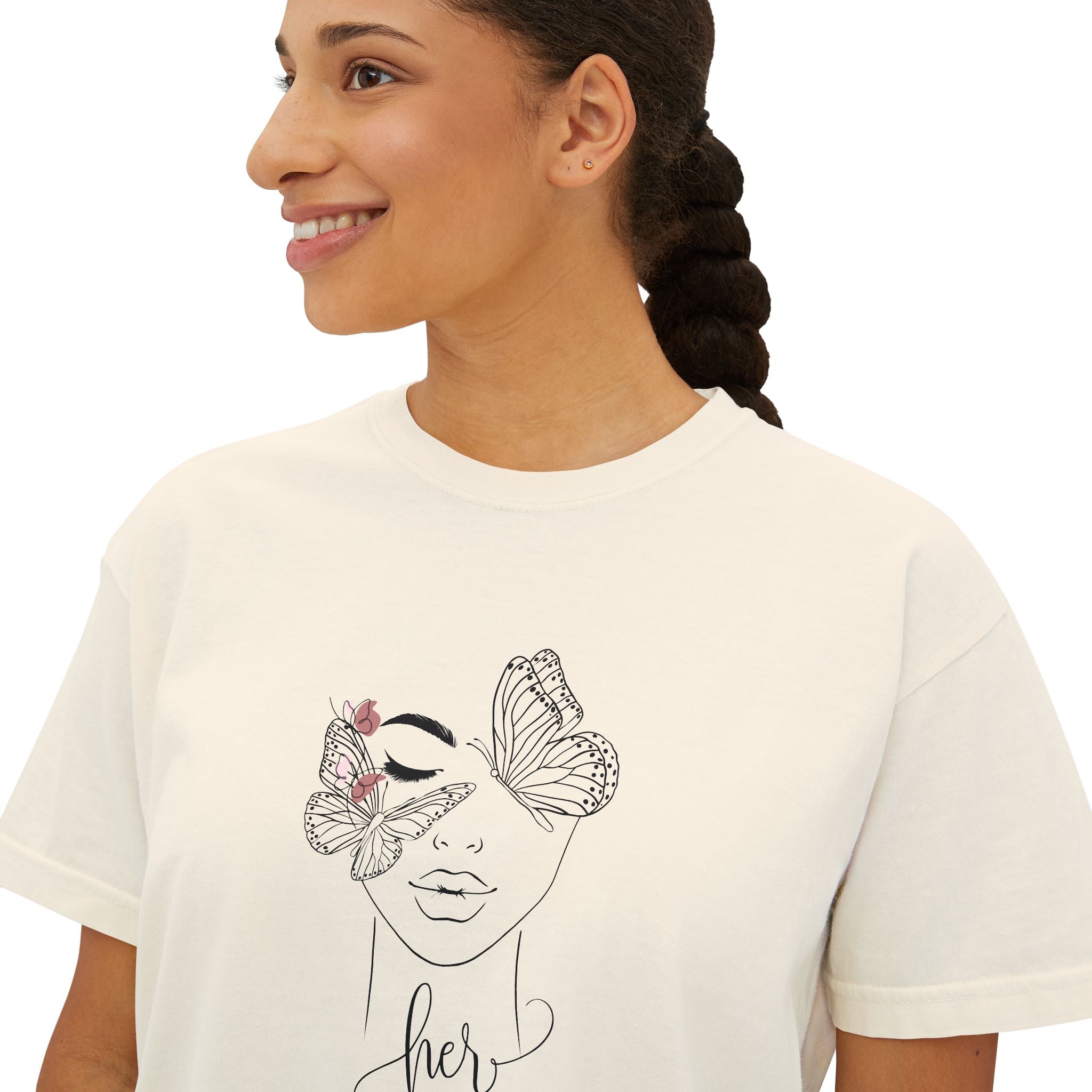 Floral HER Boxy Tee