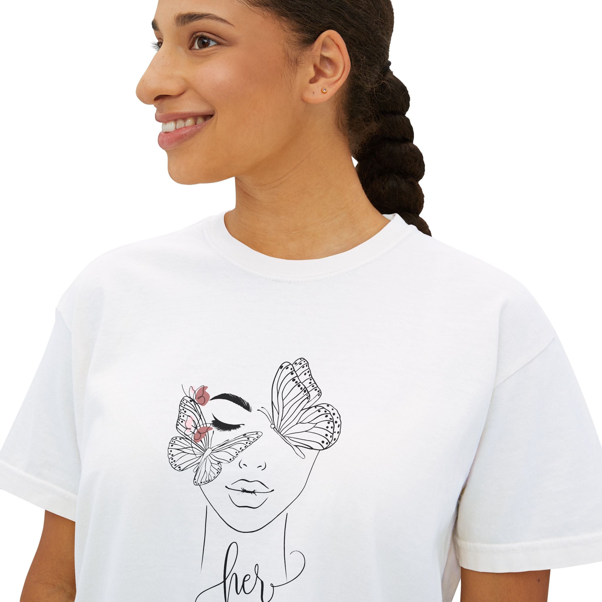 Floral HER Boxy Tee
