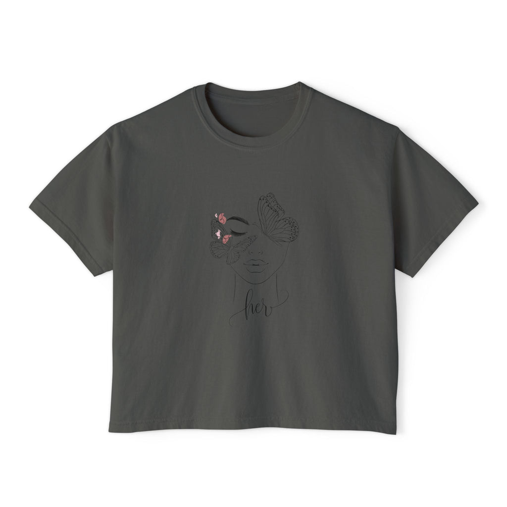 Floral HER Boxy Tee