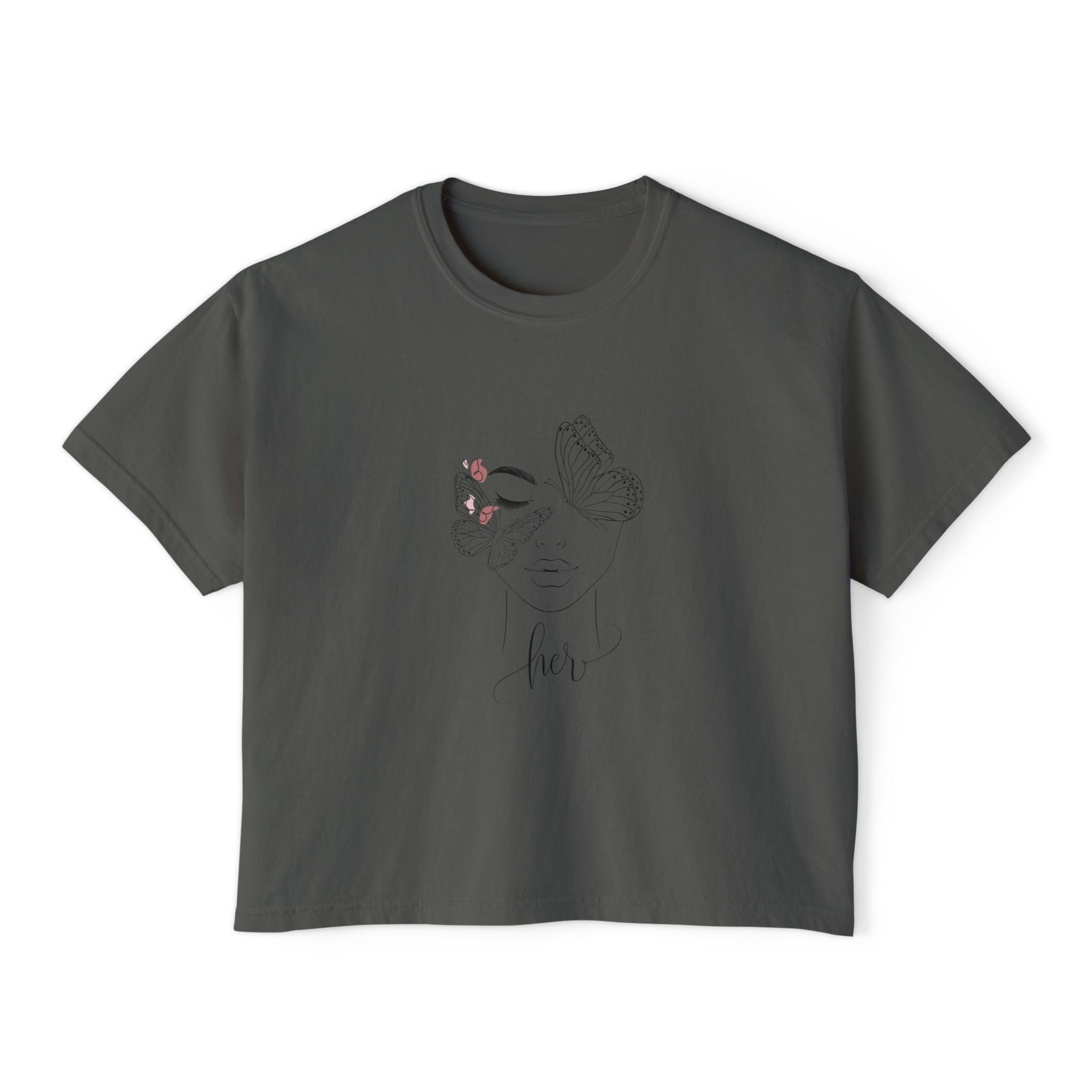 Floral HER Boxy Tee