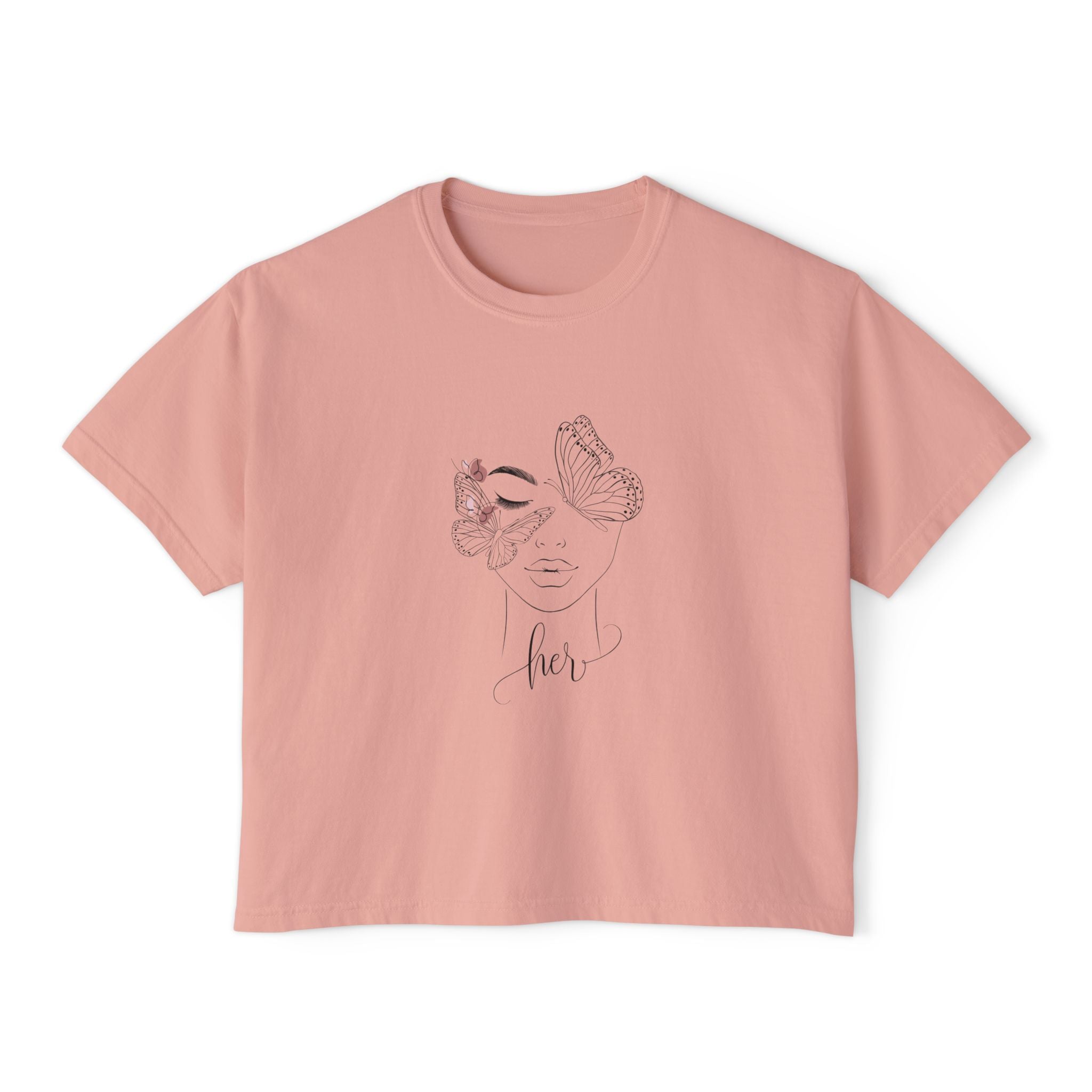 Floral HER Boxy Tee